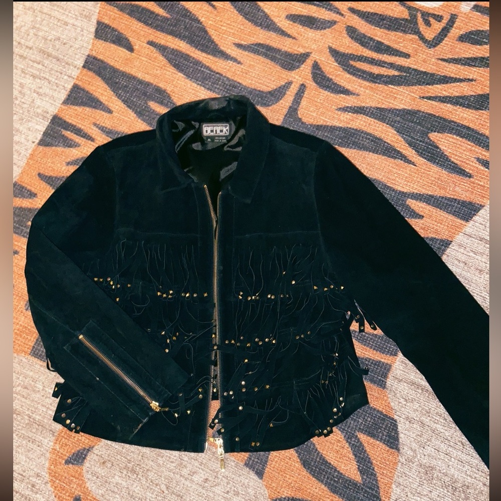 Black Suede Rock n Roll Leather Jacket